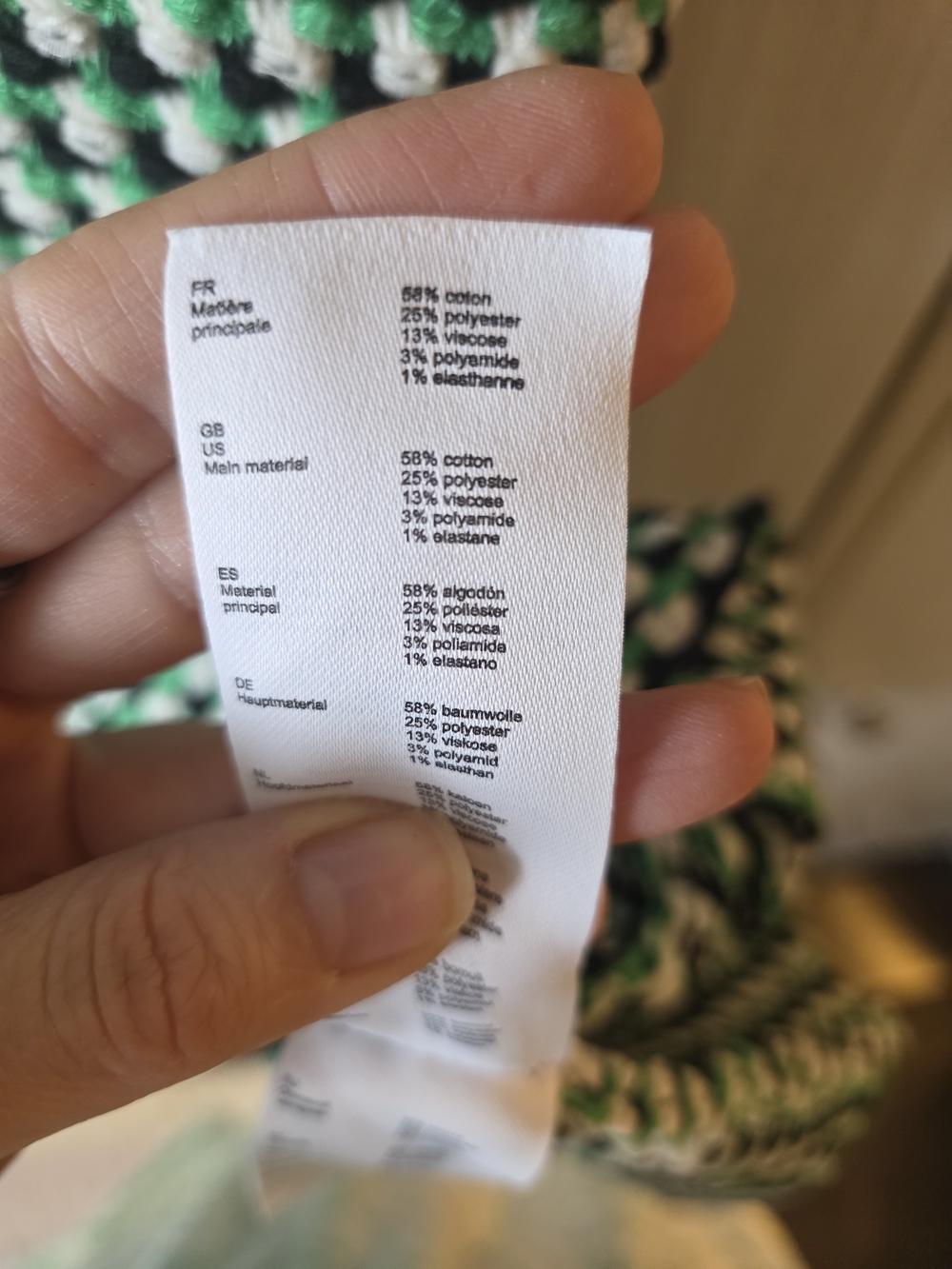 Maje Green and White Knit Mini Dress with Pocket Details, French 40 = USA 8-10. - Picture 6 of 6